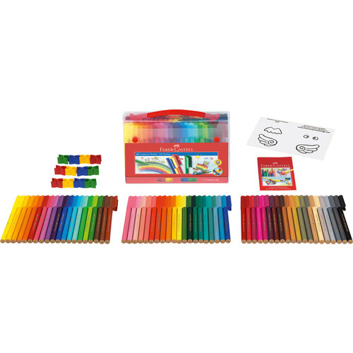 Faber-Castell Kleurstiften Faber-Castell Connector assorti koffer à 60 stuks
