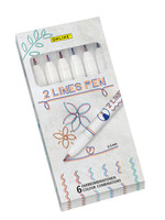 Online Fineliner Online 2-lijnen assorti doos à 6 stuks