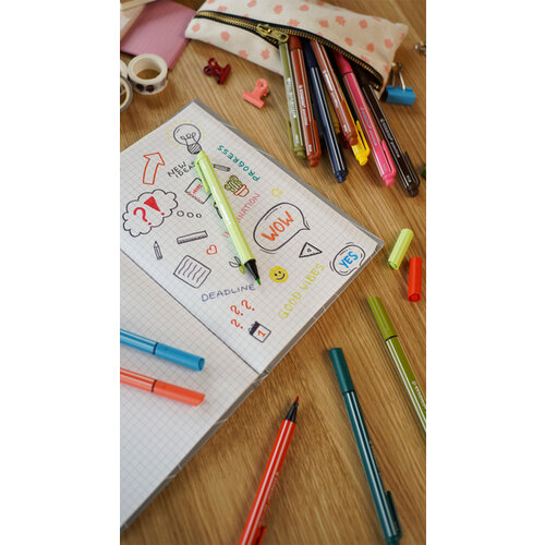 Stabilo Viltstift STABILO pointMax 488/8 medium assorti pastel etui à 8 stuks