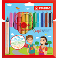Stabilo Viltstift STABILO Cappi 168/12 medium assorti etui à 12 stuks