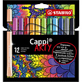 Stabilo Feutre STABILO Cappi 168/12 Arty Medium assorti étui 12 pièces