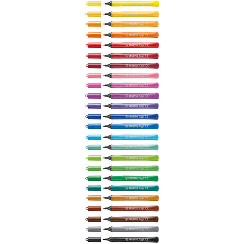 Stabilo Viltstift STABILO Cappi 168/24 medium assorti etui à 24 stuks