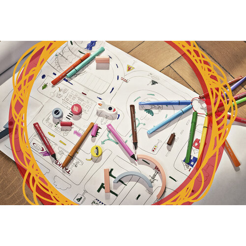 Stabilo Viltstift STABILO Cappi 168/24 medium assorti etui à 24 stuks