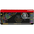 Stabilo Viltstift STABILO Pen 68/8 medium metallic assorti blik à 8 stuks