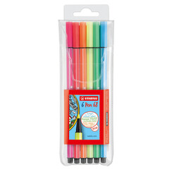 Feutre STABILO Pen 68 Medium Fluo assorti étui 6 couleurs