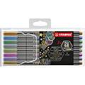 Stabilo Viltstift STABILO Pen 68/8 medium metallic assorti etui à 8 stuks