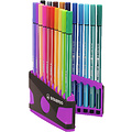 Stabilo Feutre STABILO Pen 68/20 ColorParade anthracite/rose Medium assorti étui 20 pièces