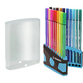 Stabilo Viltstift  STABILO Pen 68/20 ColorParade in antraciet/turquoise etui medium assorti etui  à 20 stuks