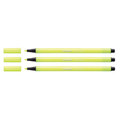 Viltstift STABILO Pen 68/024 medium neon geel