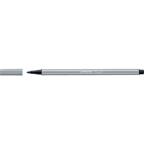 Stabilo Viltstift STABILO Pen 68/95 medium middel koudgrijs
