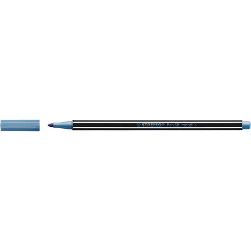 Stabilo Viltstift STABILO Pen 68/841 medium metallic blauw