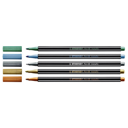 Stabilo Viltstift STABILO Pen 68/836 medium metallic groen