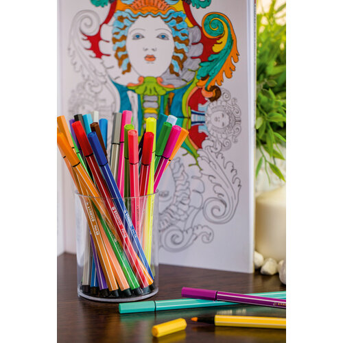 Stabilo Viltstift STABILO Pen 68/836 medium metallic groen