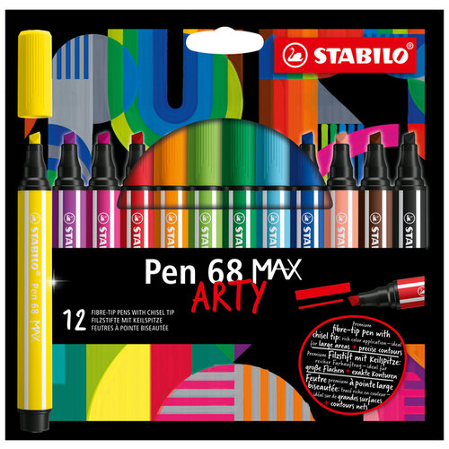 Stabilo Viltstift STABILO Pen 68 /12 Max Arty assorti etui à 12 stuks