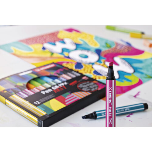 Stabilo Viltstift STABILO Pen 68 Max Arty assorti etui à 6 stuks