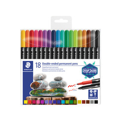 Viltstift Staedtler Design Journey permanent dubbele punt 18 kleuren