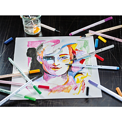 Stabilo Brushstift STABILO Pen 568/30 bleek vermiljoen