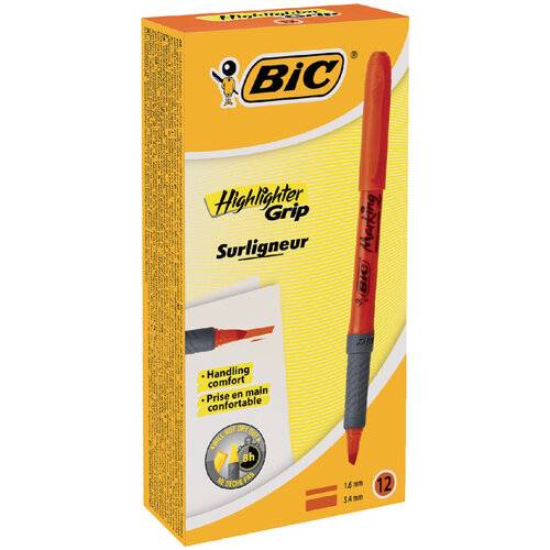 Bic Markeerstift Bic brite liner grip oranje