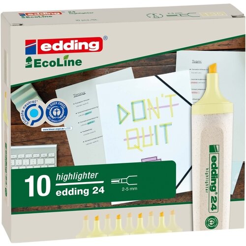 edding Ecoline Markeerstift edding 24 Ecoline pastel geel