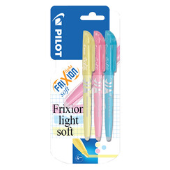 Surligneur PILOT FriXion Soft pastel assorti blister 3 pièces