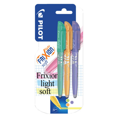 Pilot Surligneur PILOT FriXion Light Soft assorti blister 3 pièces