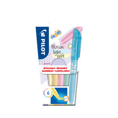 Surligneur PILOT FriXion Light Soft pastel assorti set 6 pièces