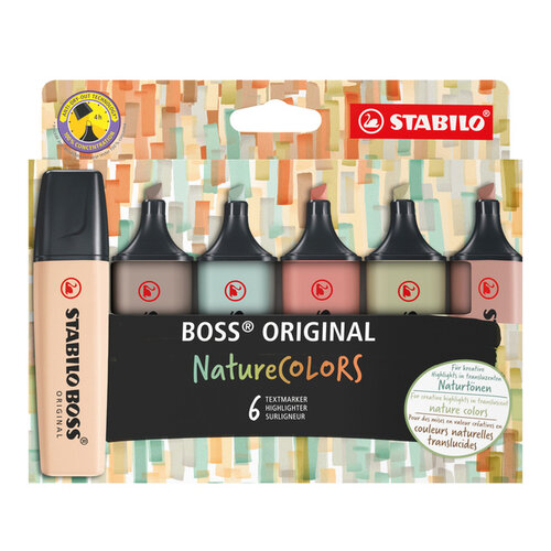 Stabilo Markeerstift STABILO Boss 70/6 nature colors etui à 6 stuks