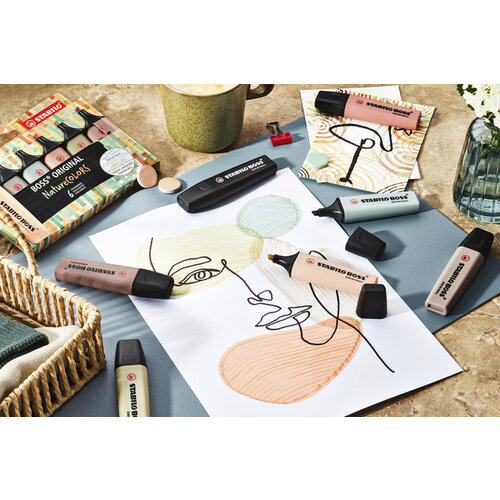 Stabilo Markeerstift STABILO Boss 70/6 nature colors etui à 6 stuks