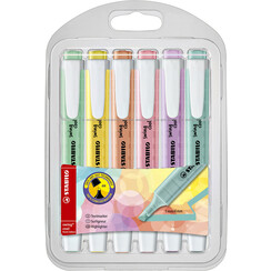 Markeerstift STABILO Swing cool 275/6 pastel assorti etui à 6 stuks