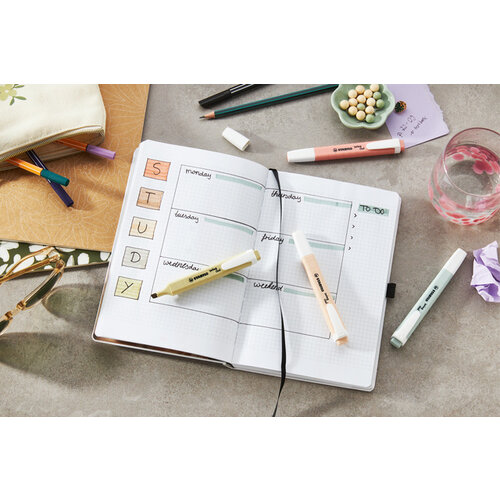 Stabilo Markeerstift STABILO Swing cool nature colors deskset 18 stuks