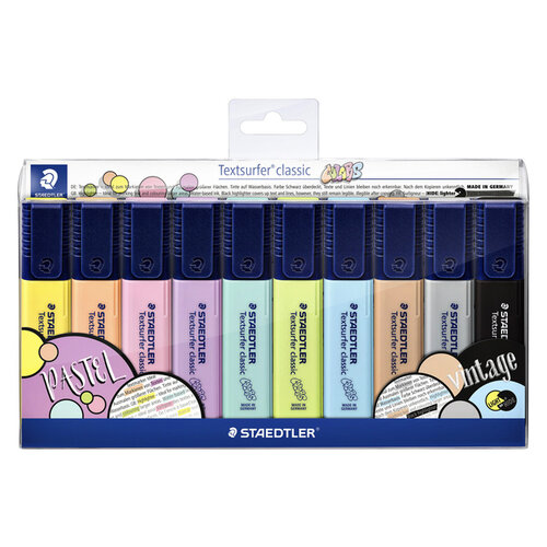 Staedtler Surligneur Staedtler 364 Textsurfer Vintage et Pastel set 10 pièces assorti