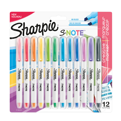 Sharpie Markeerstift Sharpie S-note assorti blister à 12 stuks