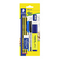 Staedtler Schrijfset Staedtler inhoud 3 Noris potloden HB - 2 balpennen, markeerstift, gum en slijper 8 stuks