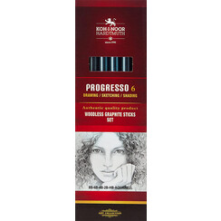 Crayon graphite Koh-I-Noor Progresso 8915 HB 8B + aqua