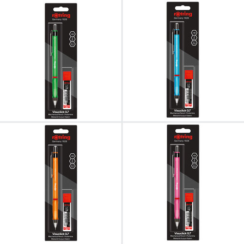 Rotring Portemine rOtring Visuclick 2B 0,7mm assorti