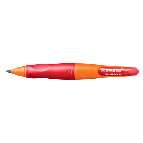 Stabilo Vulpotlood STABILO Easyergo HB 3.15mm rechtshandig oranje/rood incl puntenslijper blister à 1 stuk