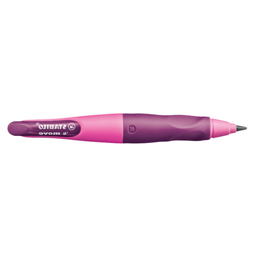 Stabilo Vulpotlood STABILO Easyergo HB 3.15mm linkshandig roze/lila incl puntenslijper blister à 1 stuk