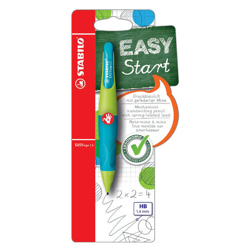 Stabilo Portemine STABILO EASYergo 1,4mm droitier lime/bleu aqua blister