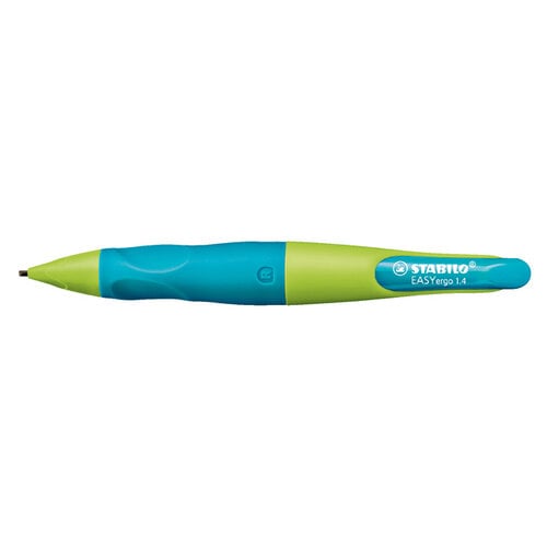 Stabilo Portemine STABILO EASYergo 1,4mm droitier lime/bleu aqua blister