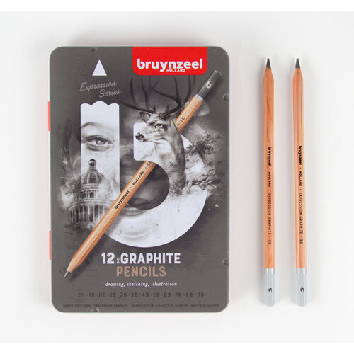 Bruynzeel Grafietpotlood Bruynzeel Expression set à 12 hardheden grijs