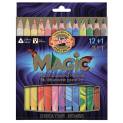 Crayon de couleur Koh-I-Noor Jumbo Magic boîte 13 couleurs
