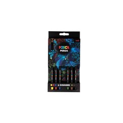 Kleurpotloden Posca assorti set à 6 stuks