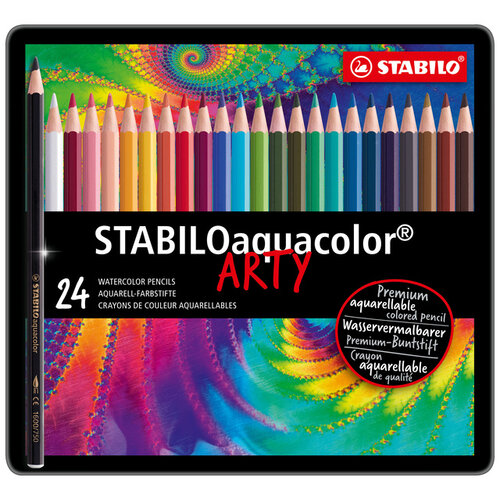 Stabilo Kleurpotloden STABILO 1624 aquacolor assorti blik à 24 stuks