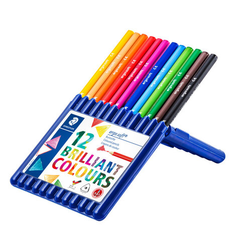 Staedtler Kleurpotloden Staedtler Ergosoft driekantig 12stuks assorti