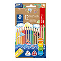 Staedtler Kleurpotloden Staedtler Noris jumbo set à 10+2 kleuren gratis