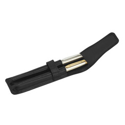 Etui stylos 212 Stylos Cuir grainé 2 cases noir