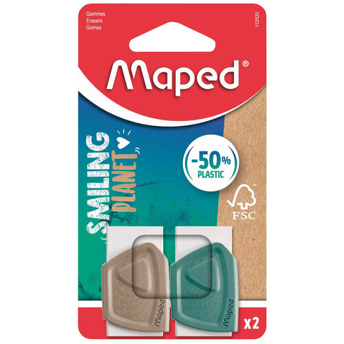 Maped Gomme Maped Smiling Planet blister 2 pièces