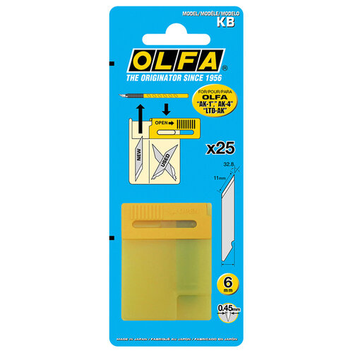 Olfa Lame de réserve Olfa KB blister 25 pièces