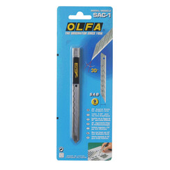 Couteau sécable Olfa-1 9mm avec corps emétal blister 1 pièce