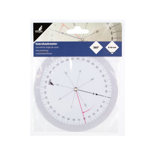 Kangaro Koershoekmeter Kangaro kunststof 126mm transparant